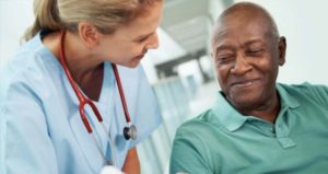 nurse with patient