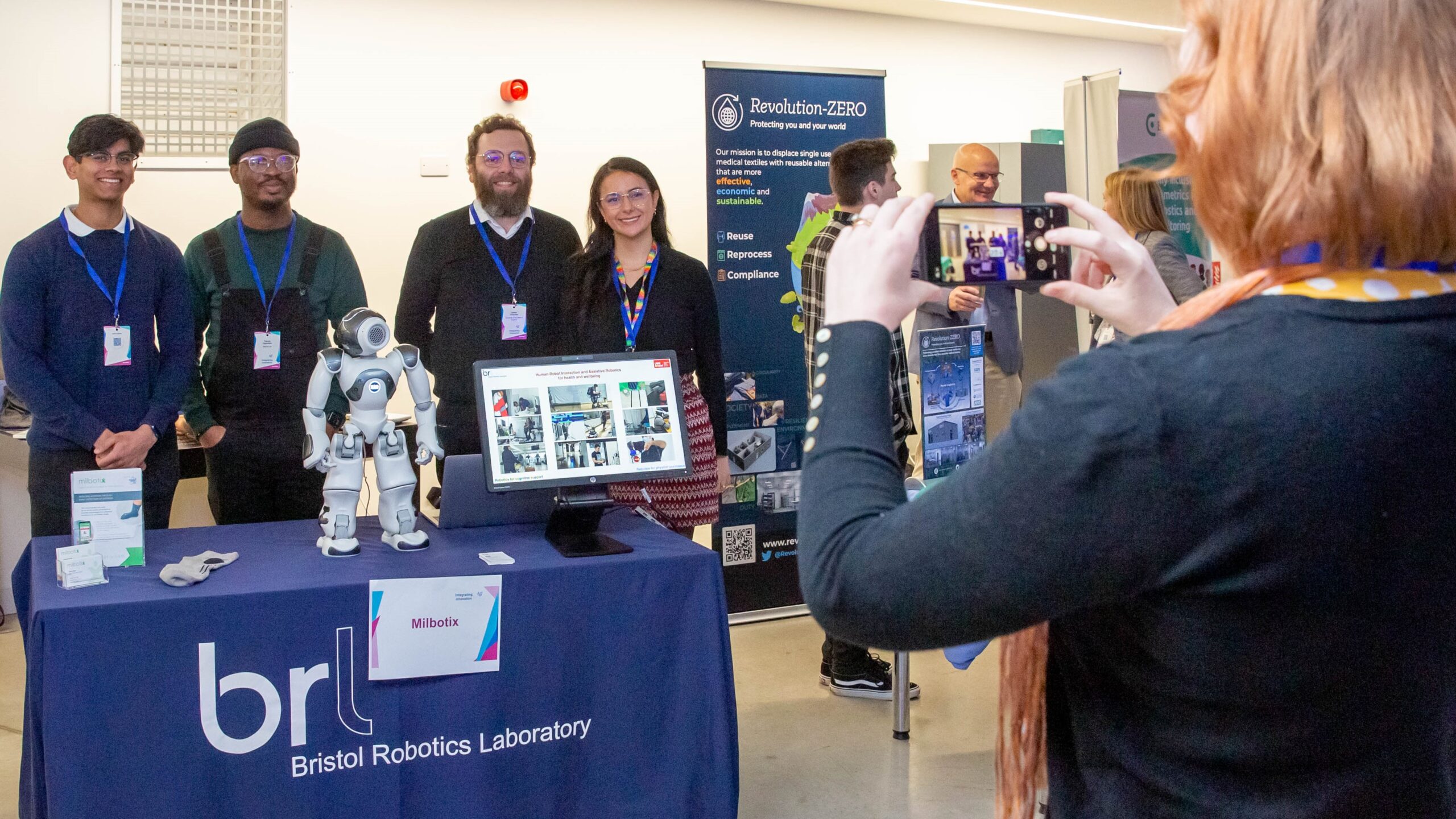 Photo shows exhibitors in the Innovation Zone
