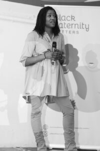 Sonah Paton talking on stage