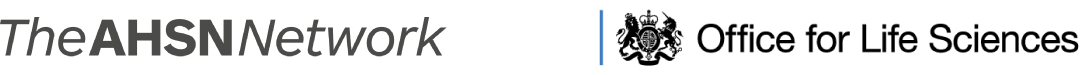 The AHSN Network logo and Office for Life Sciences logo