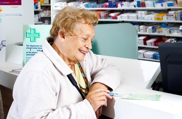 woman in pharmacy